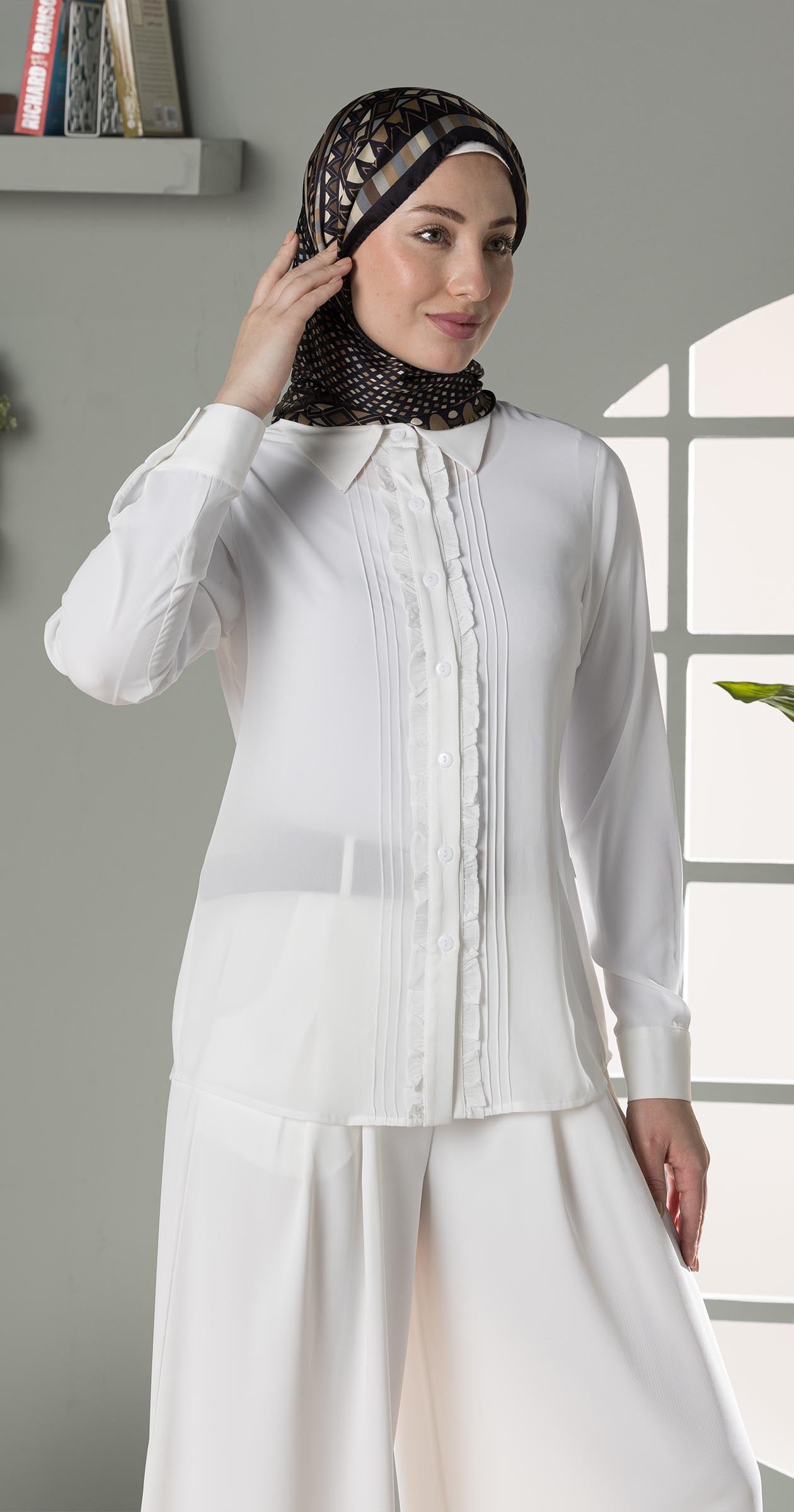 Crepe White Blouse