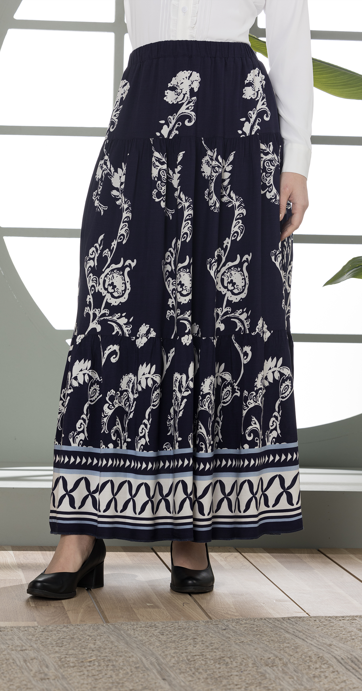 Boho-Chic Printed Maxi Skirt