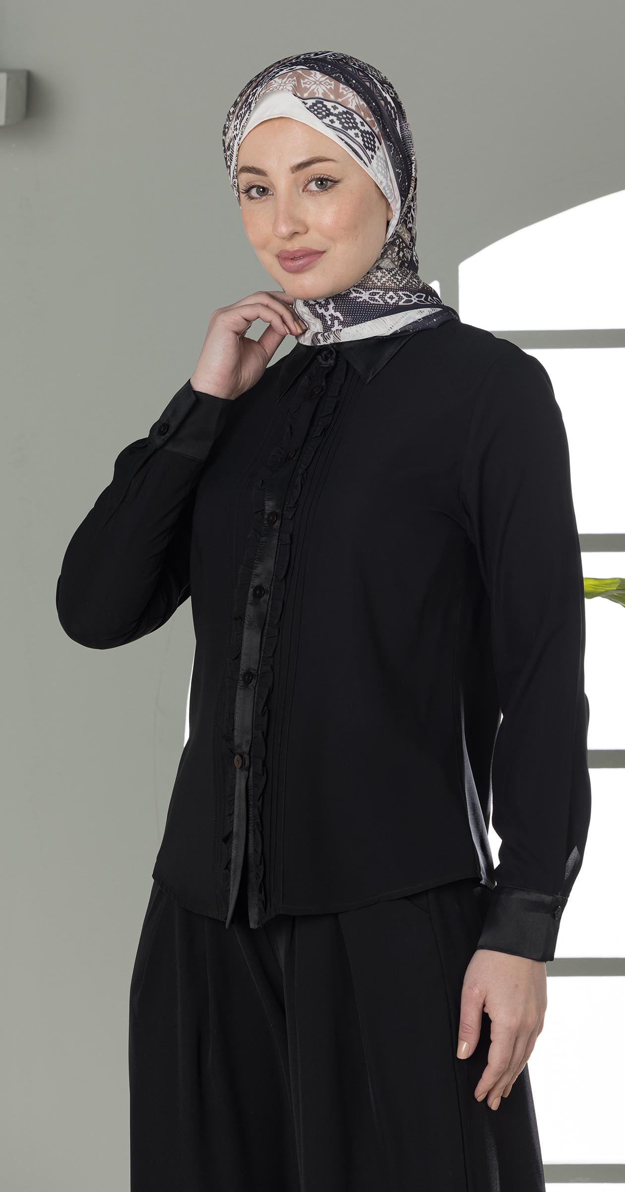 Crepe Black Blouse