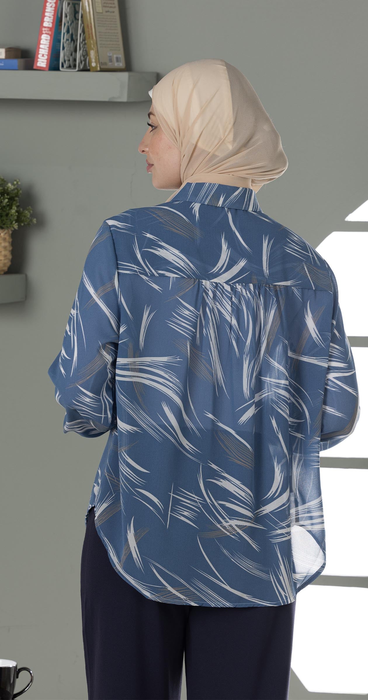 Feather Print Blouse
