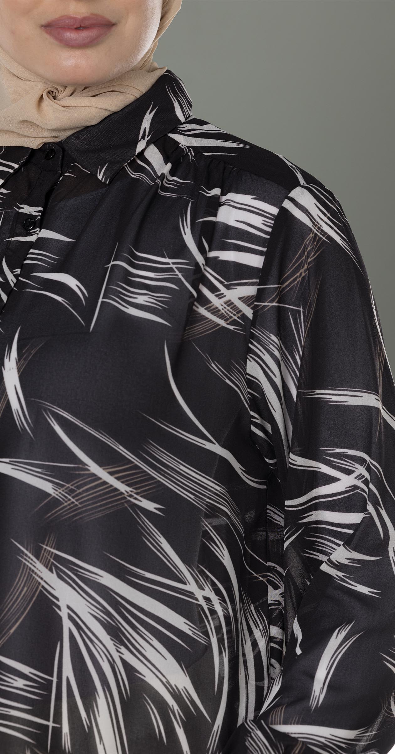 Feather Print Blouse