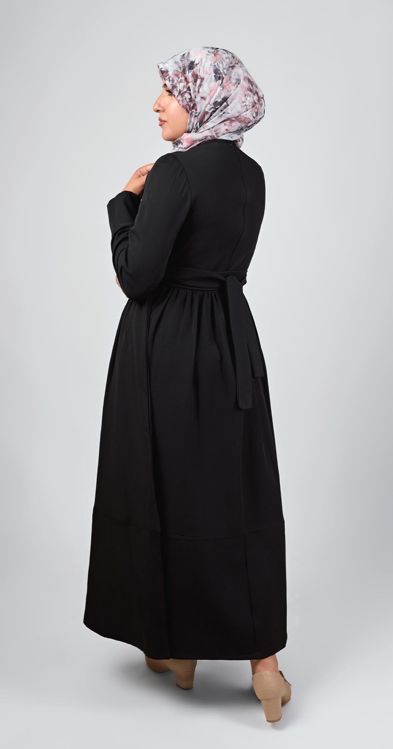 Sophia Modest Dress-Black