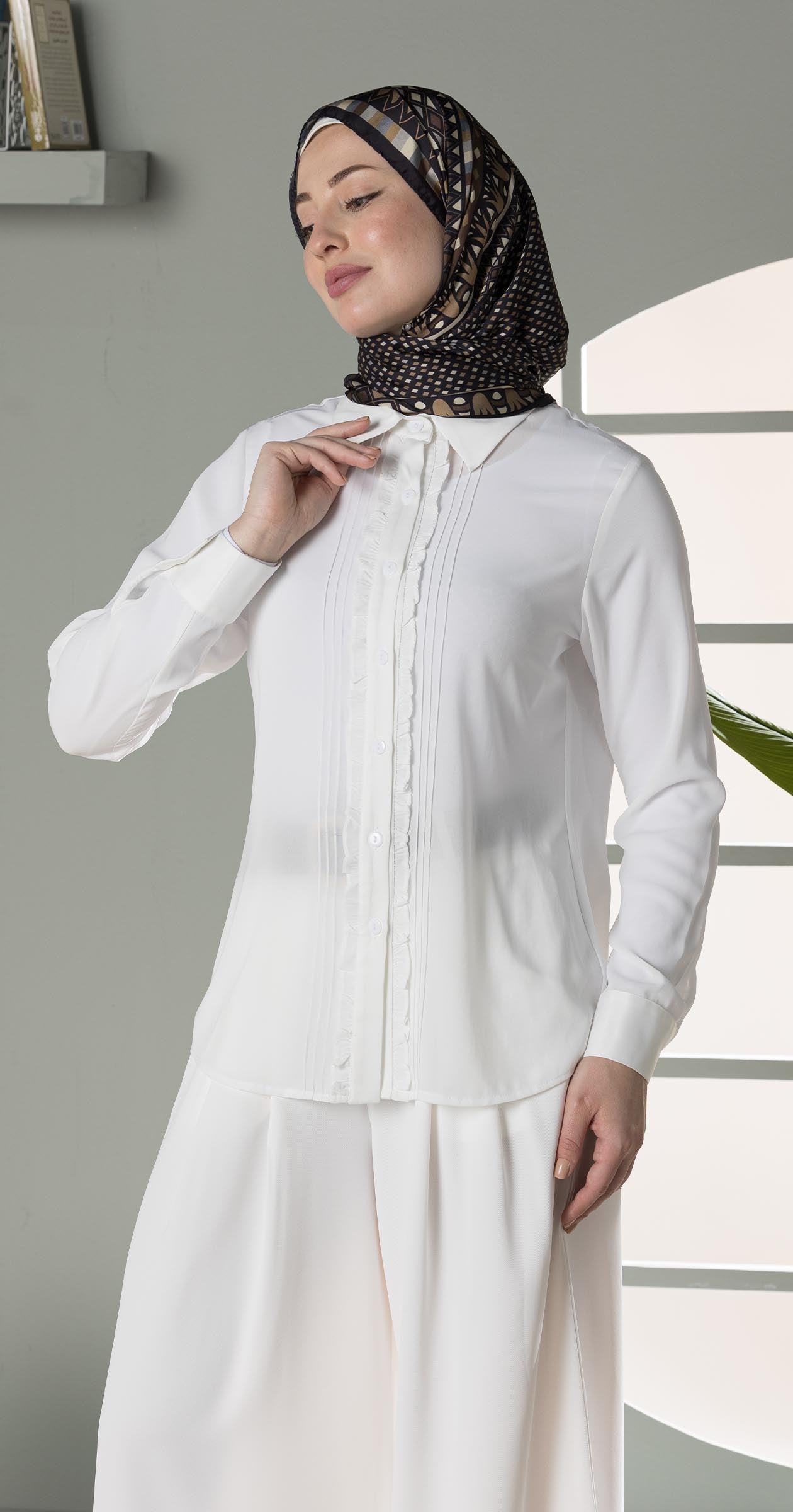 Crepe White Blouse