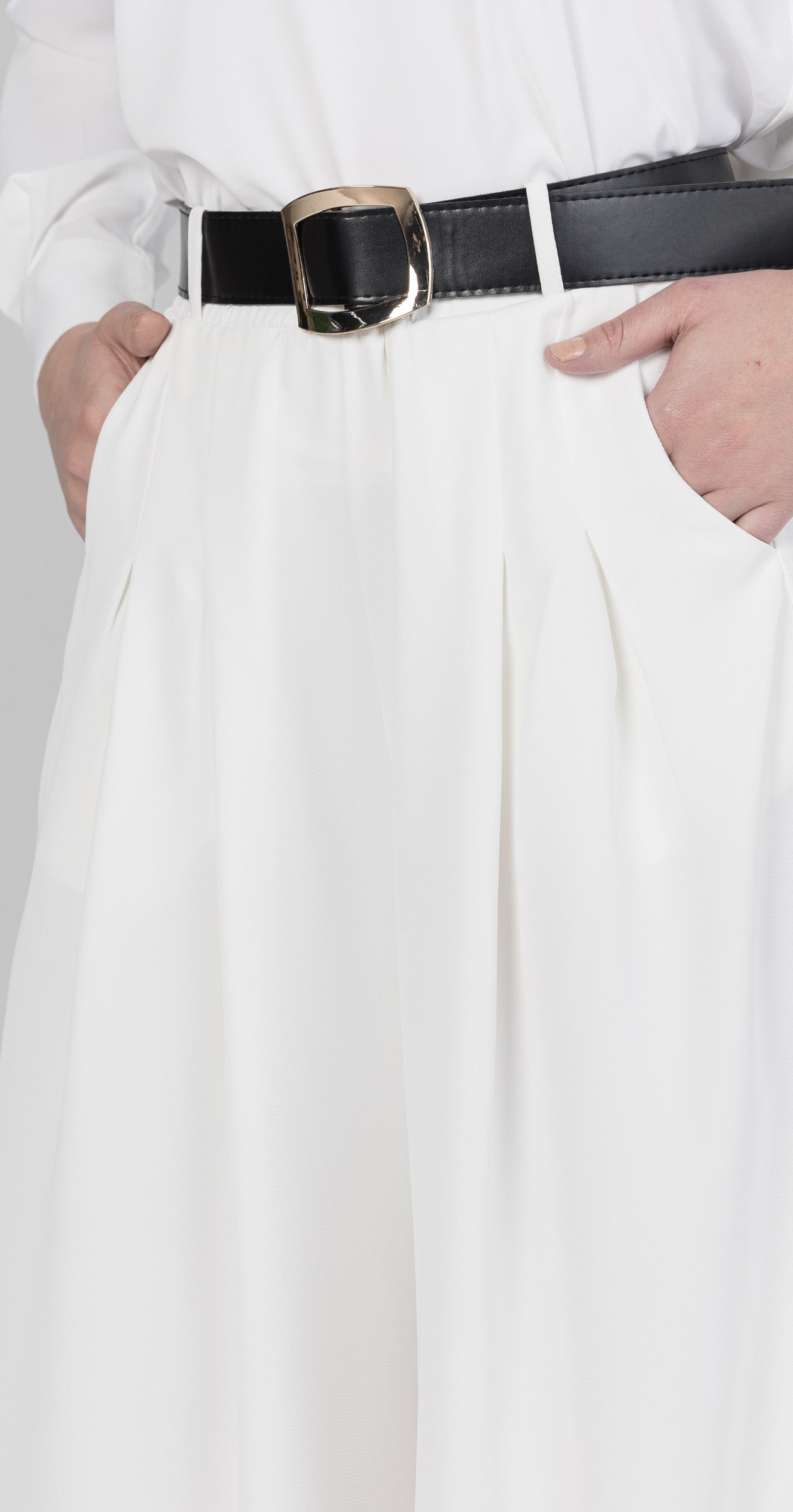 wide-leg palazzo pants-White
