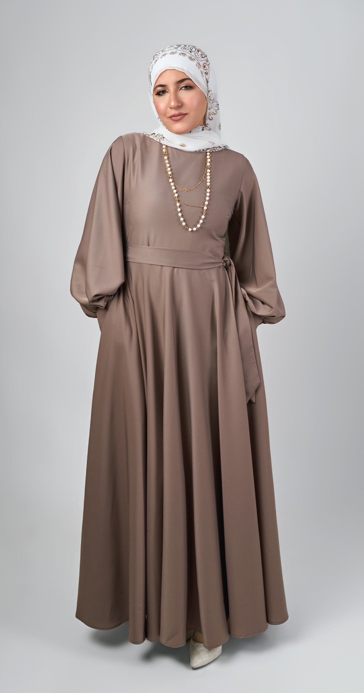 Amara Bloom Flare Dress -Café