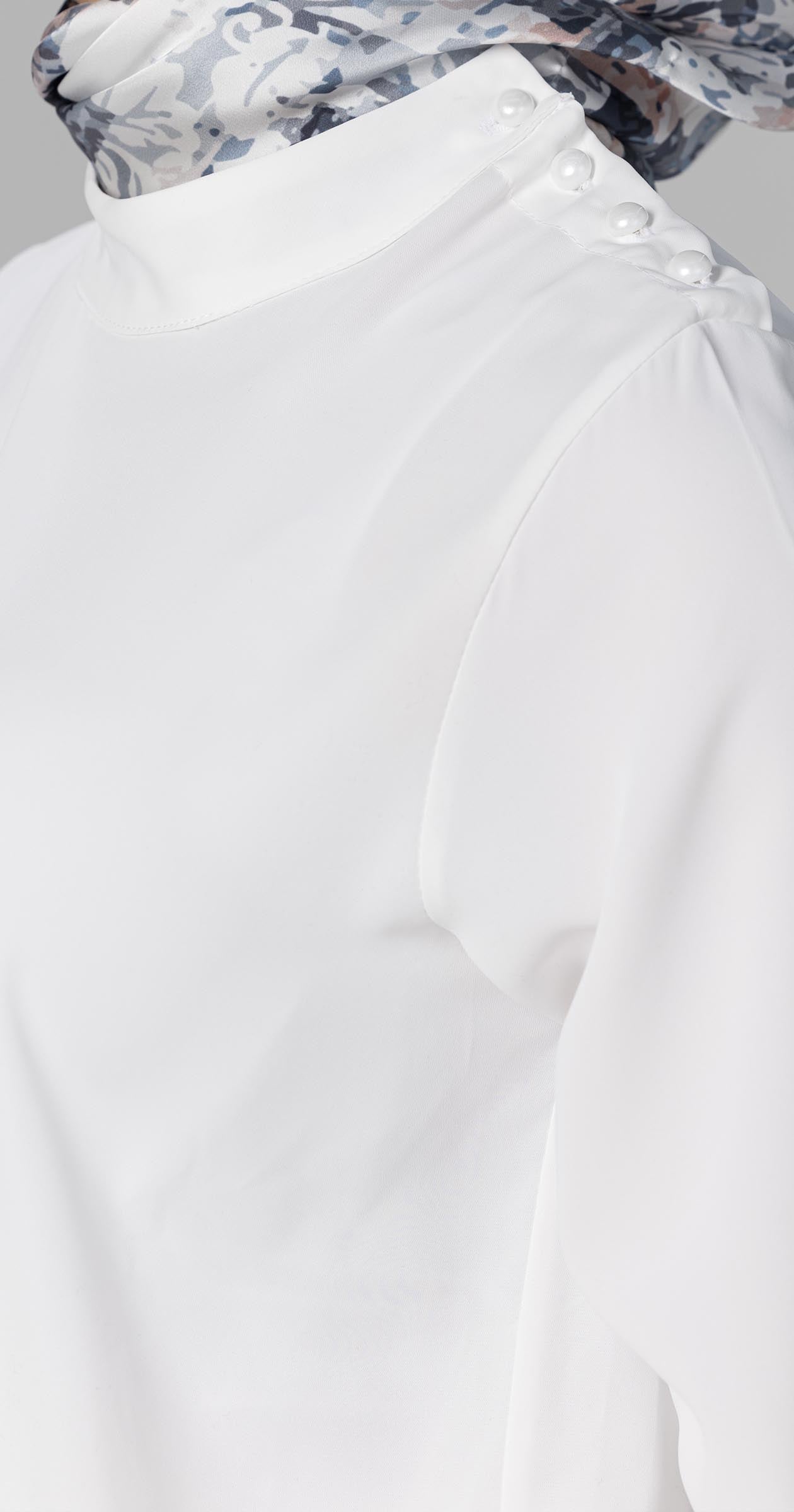 Crepe White Blouse