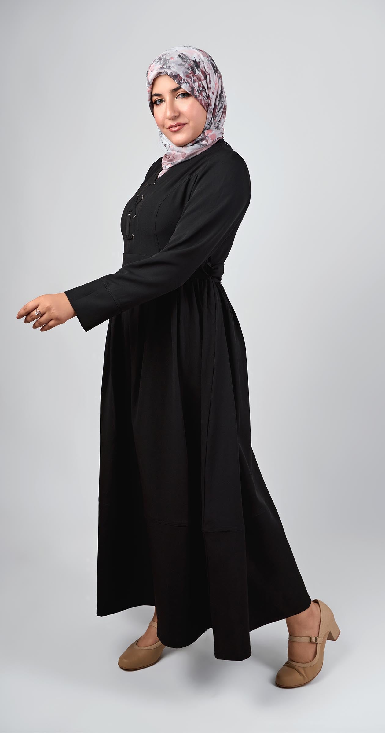 Sophia Modest Dress-Black