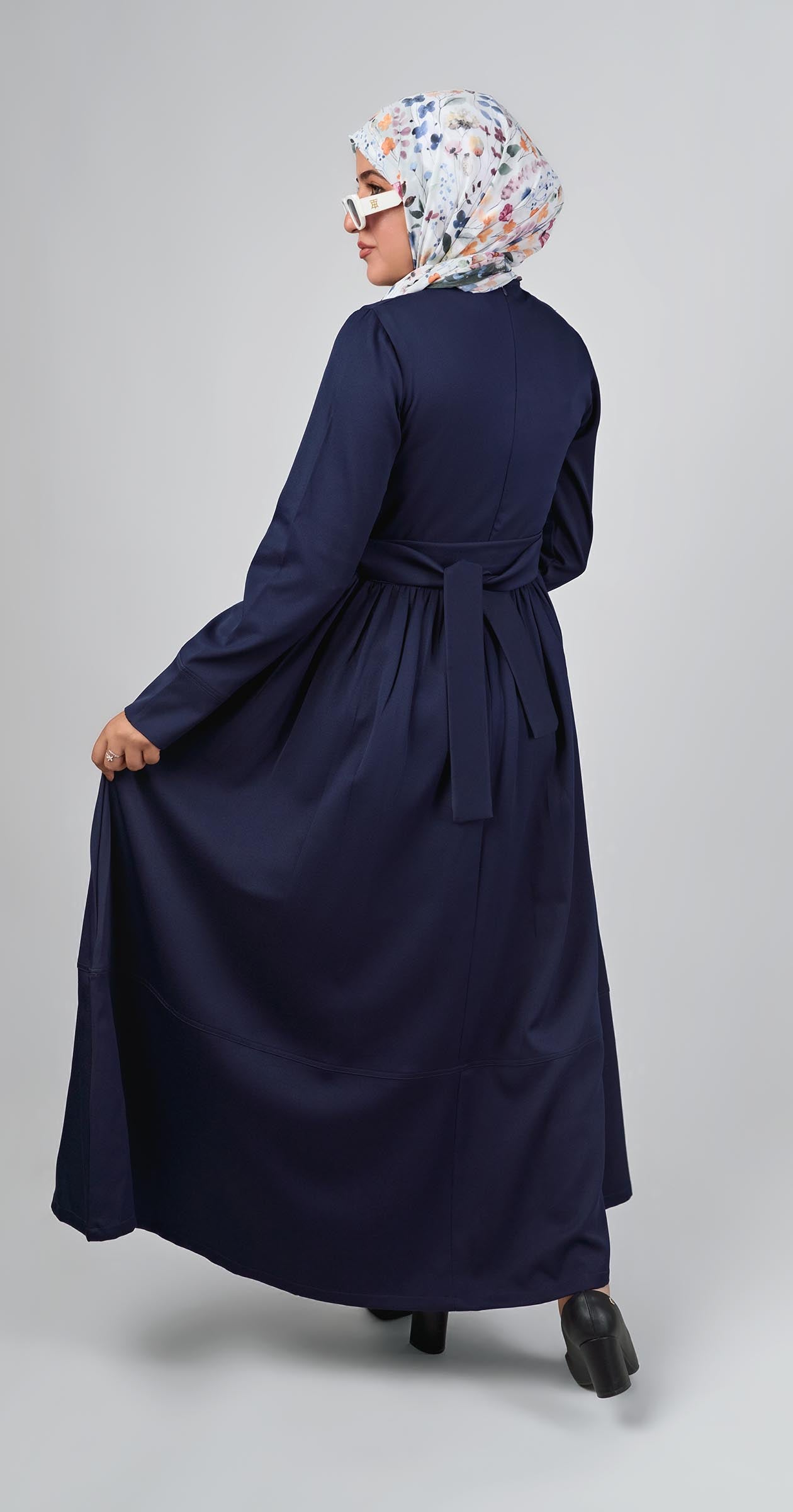 Sophia Modest Dress-Blue