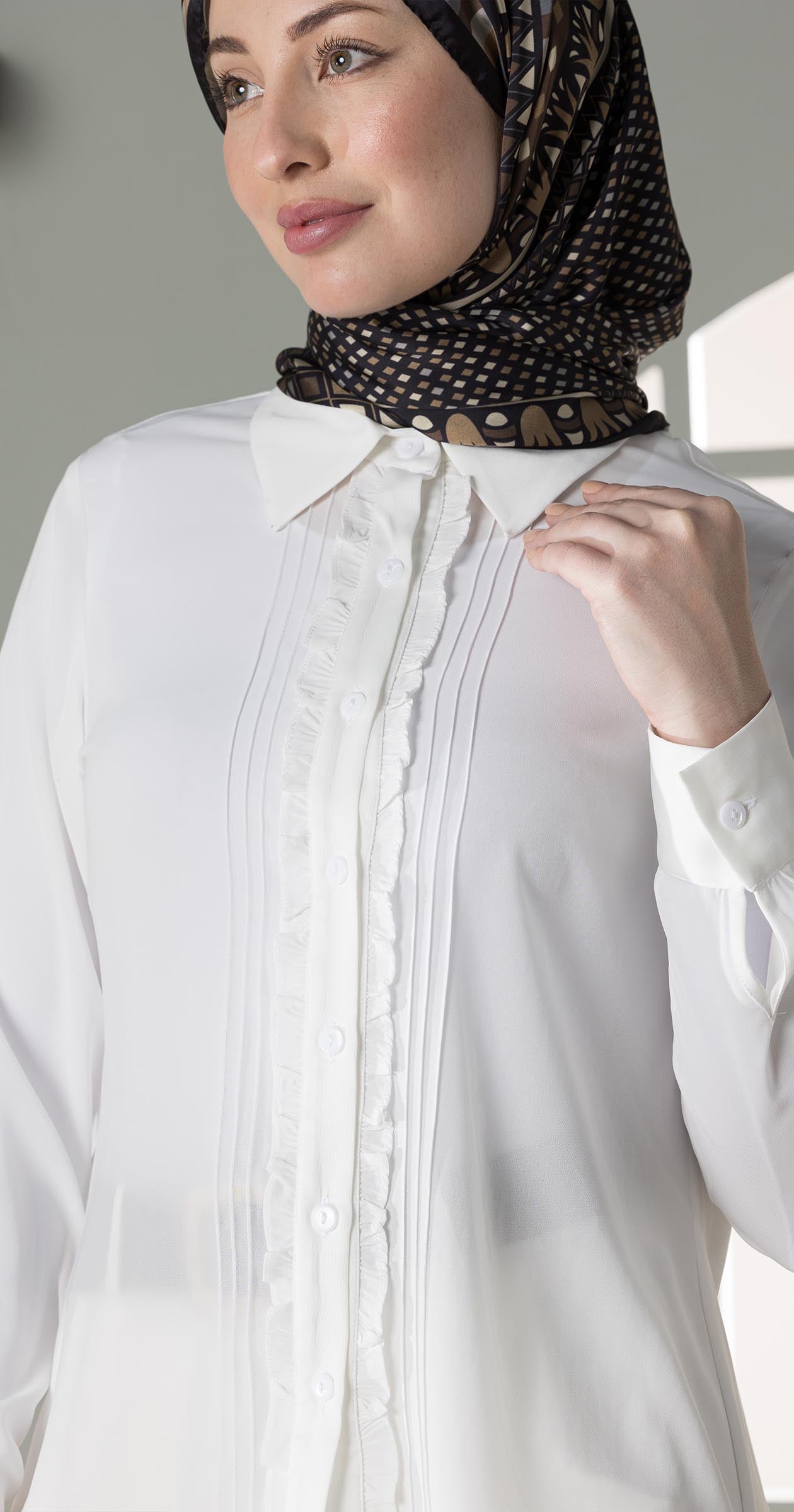 Crepe White Blouse