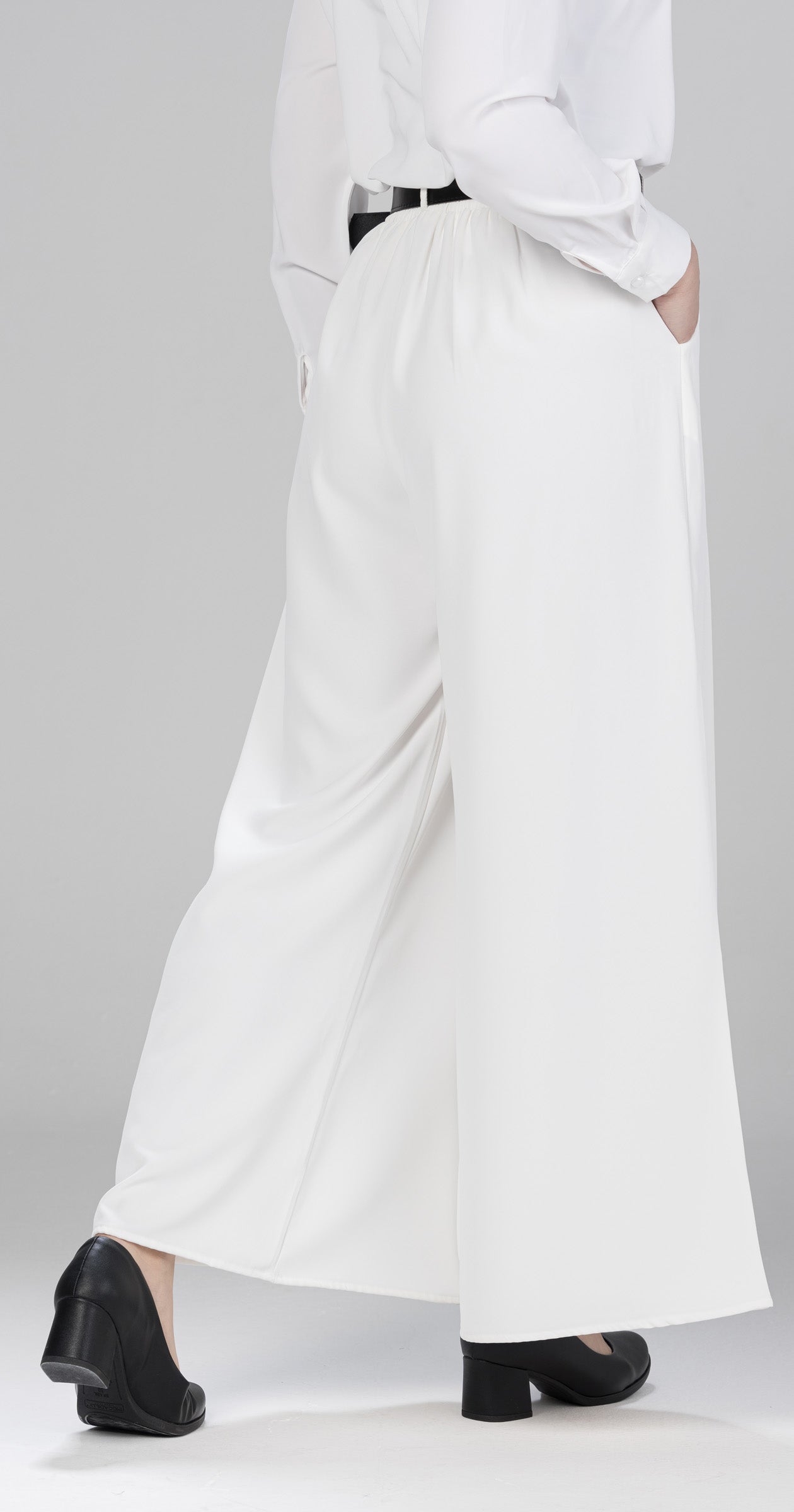 wide-leg palazzo pants-White
