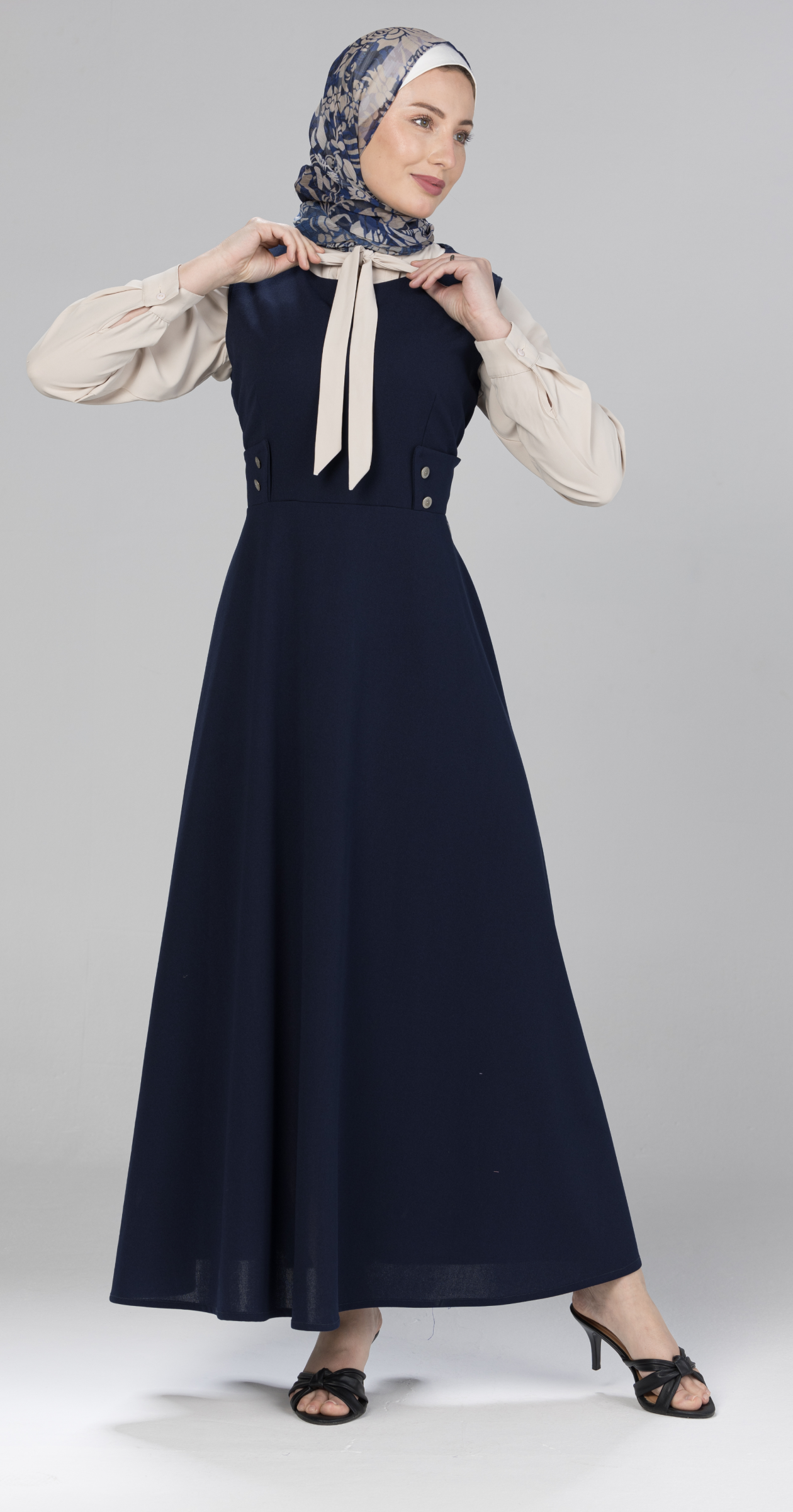 Sleeveless Flare Dress with Waist Band (Pre-order/10-15 Days to be ready)