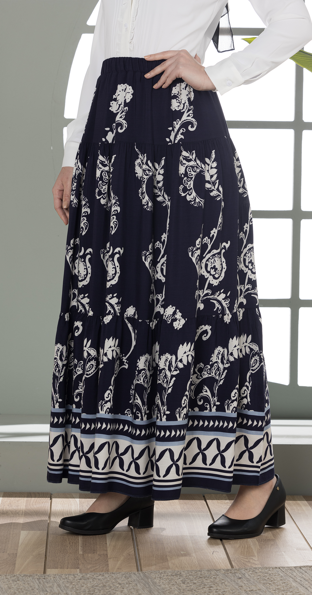 Boho-Chic Printed Maxi Skirt
