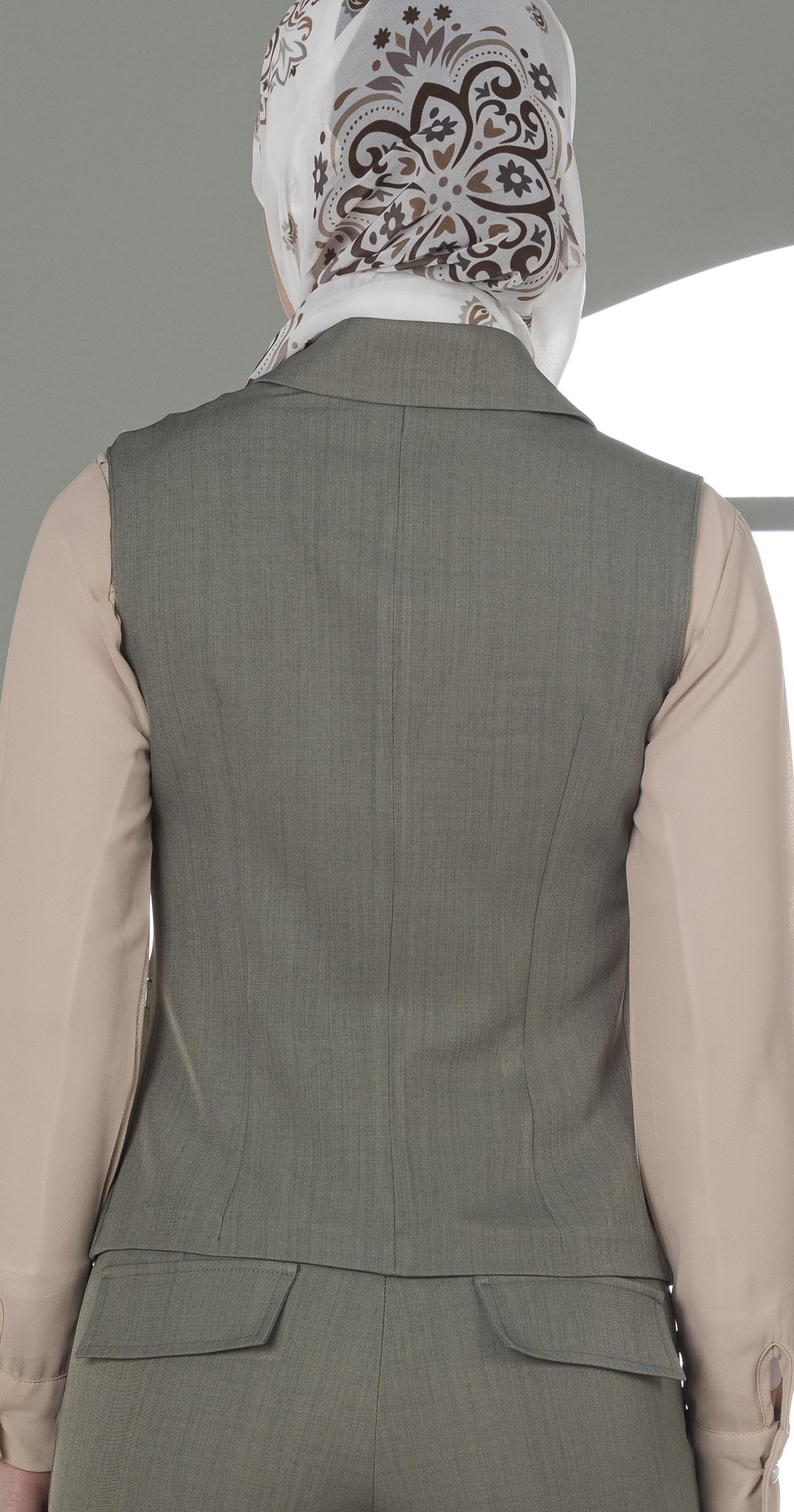 Classic Tailored Straight-Leg Pants Olive