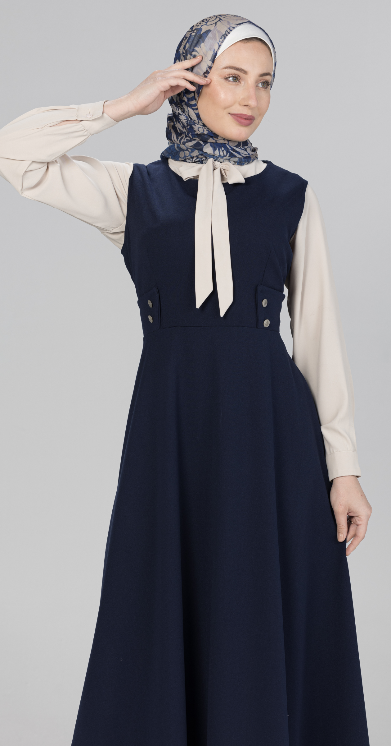Sleeveless Flare Dress with Waist Band (Pre-order/10-15 Days to be ready)