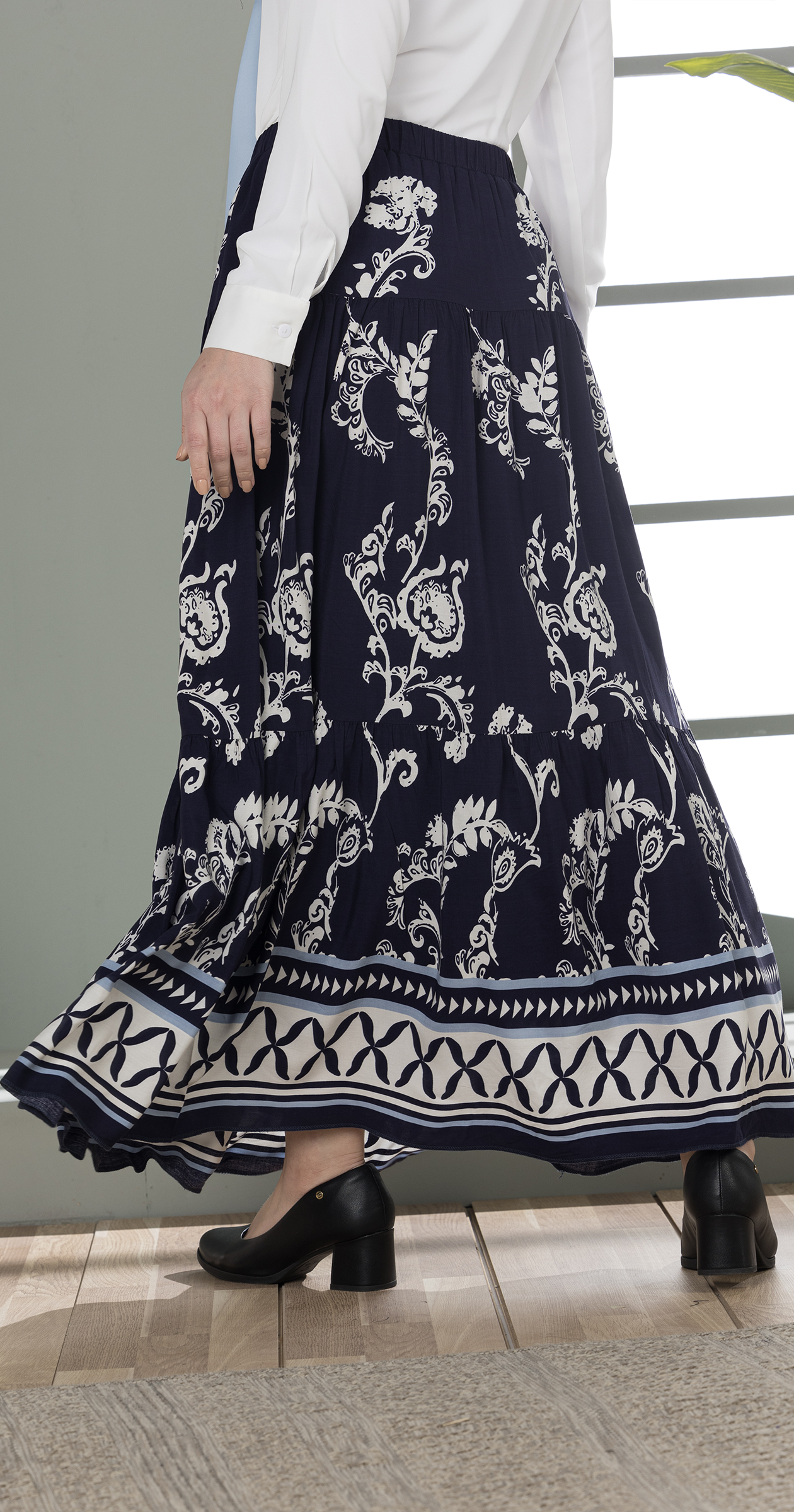 Boho-Chic Printed Maxi Skirt