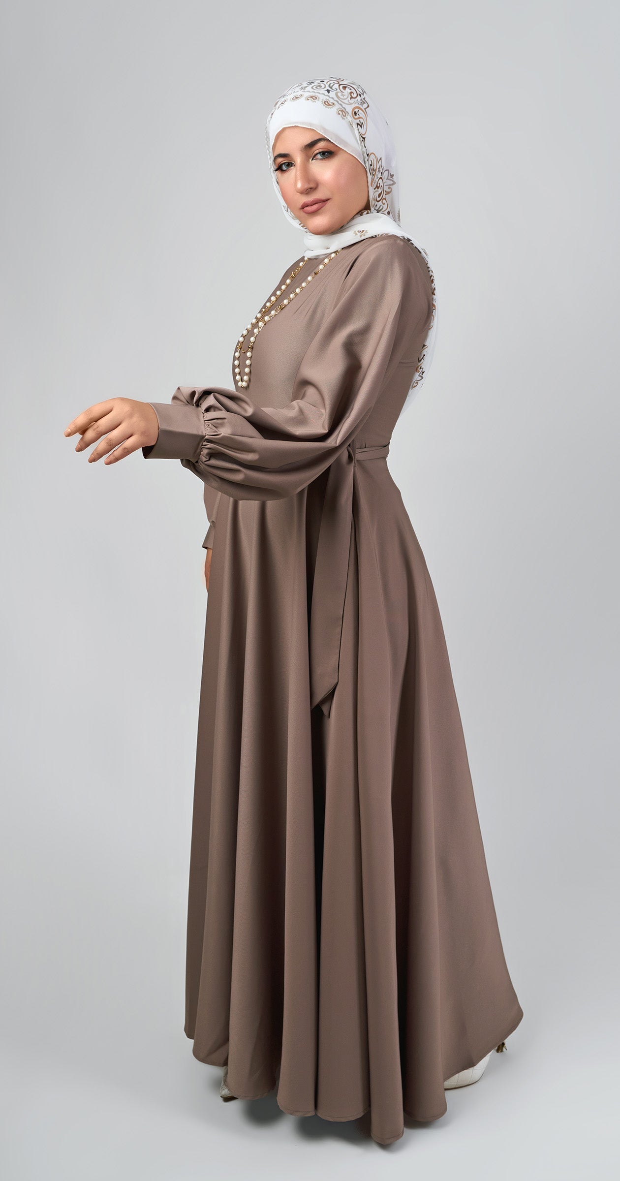 Amara Bloom Flare Dress -Café