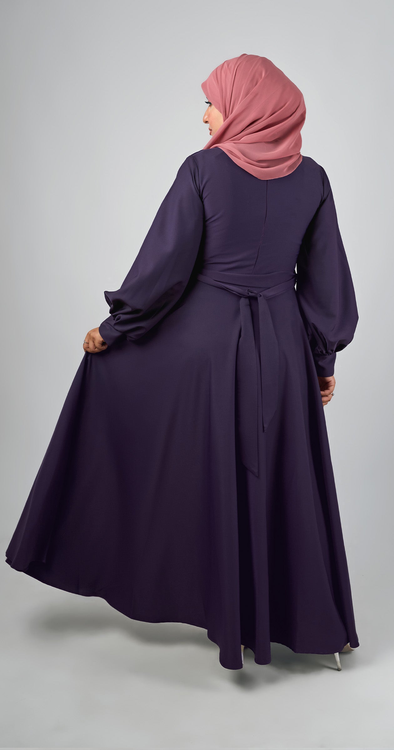 Amara Bloom Flare Dress -Purple