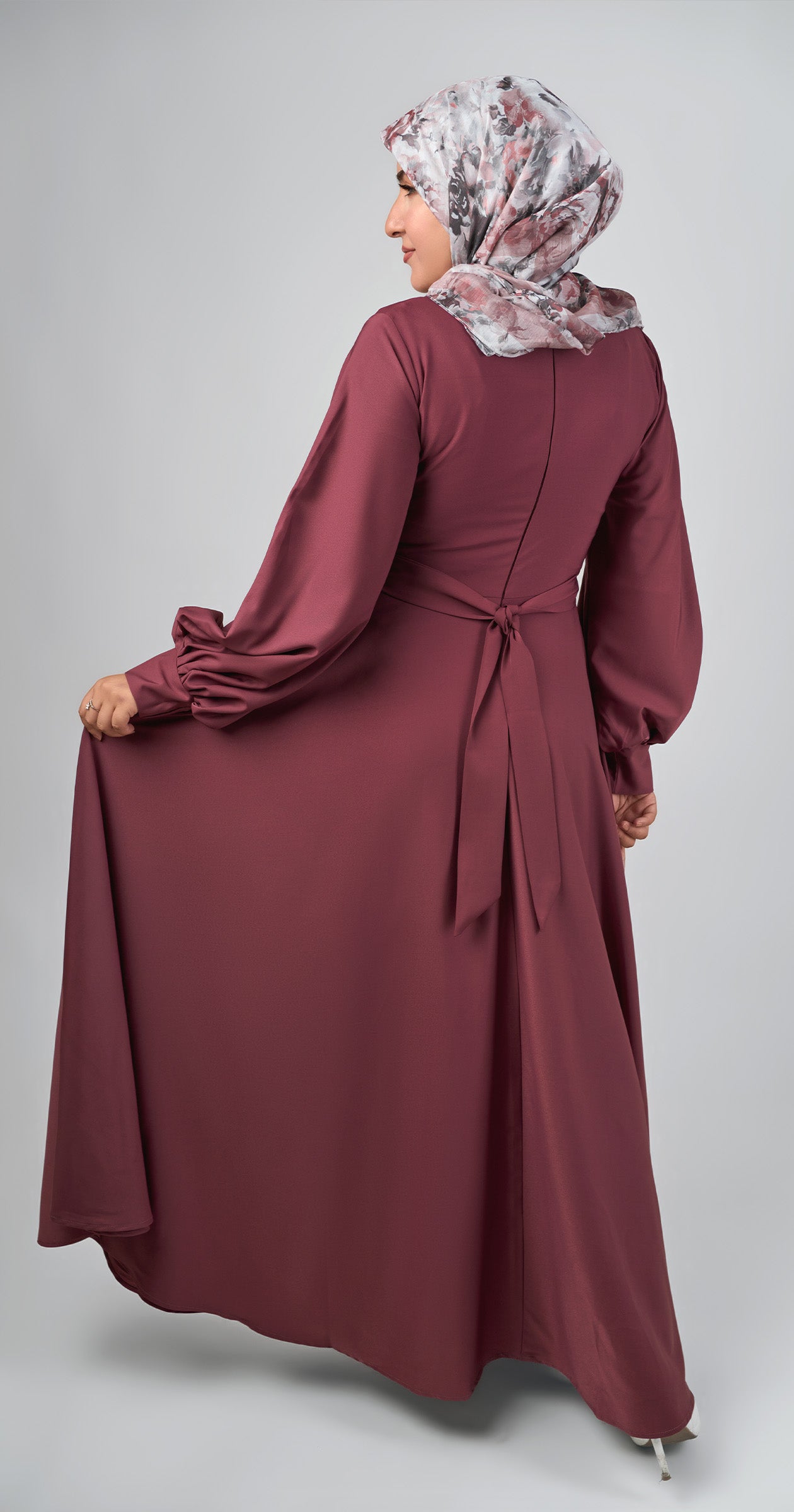 Amara Bloom Flare Dress -Rose Wood
