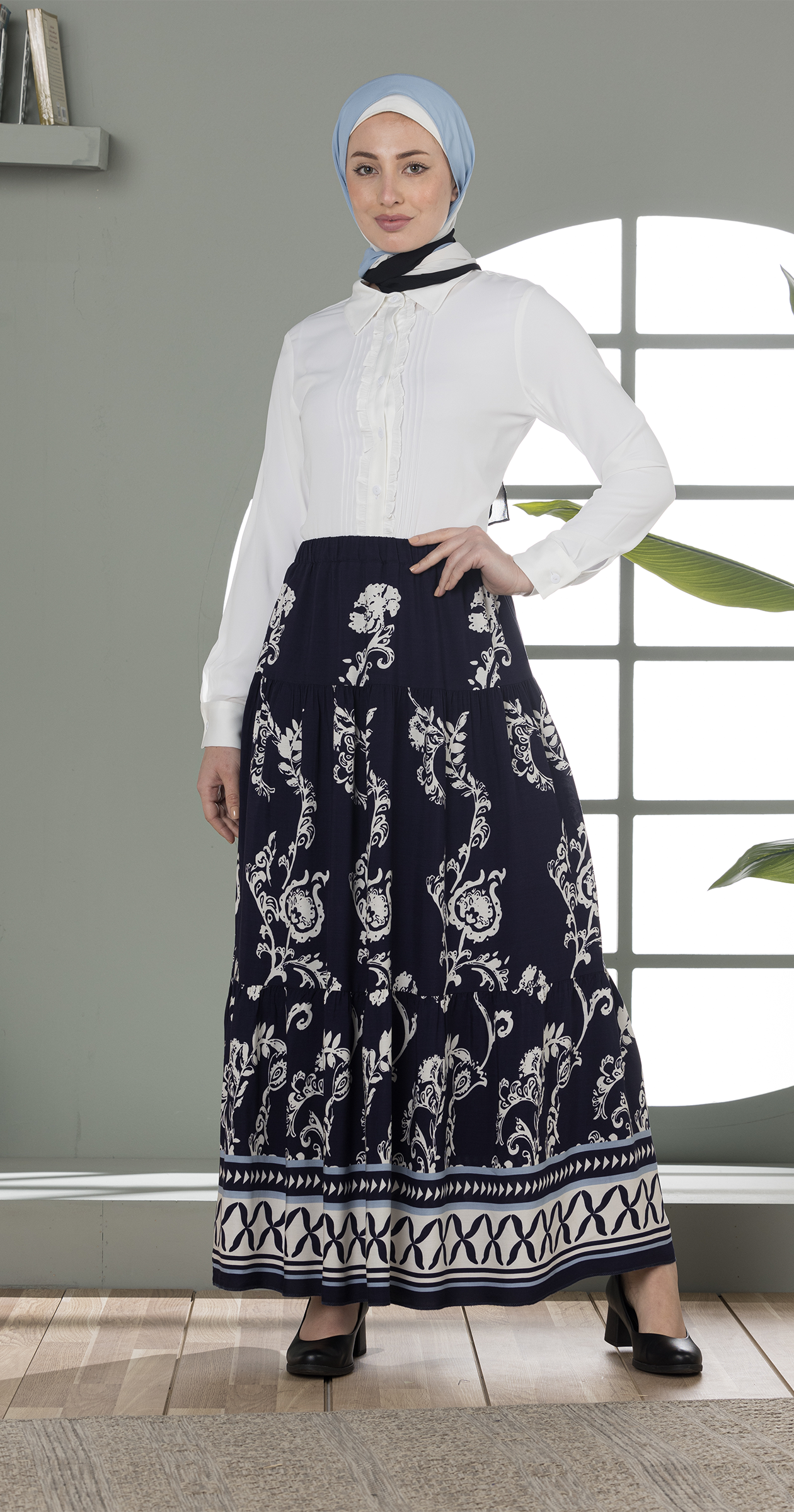 Boho-Chic Printed Maxi Skirt