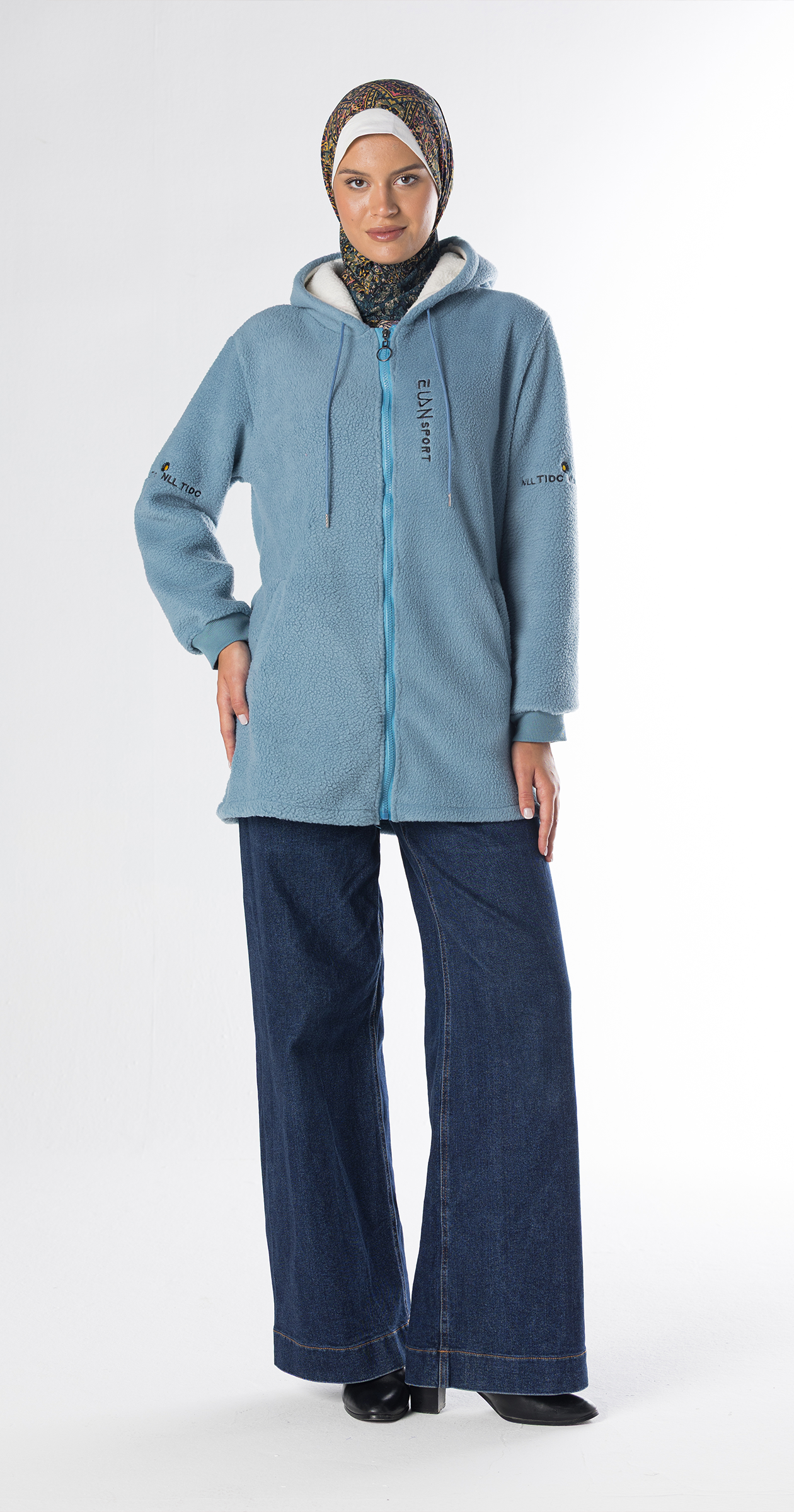 Zip-Up Sherpa Hoodie