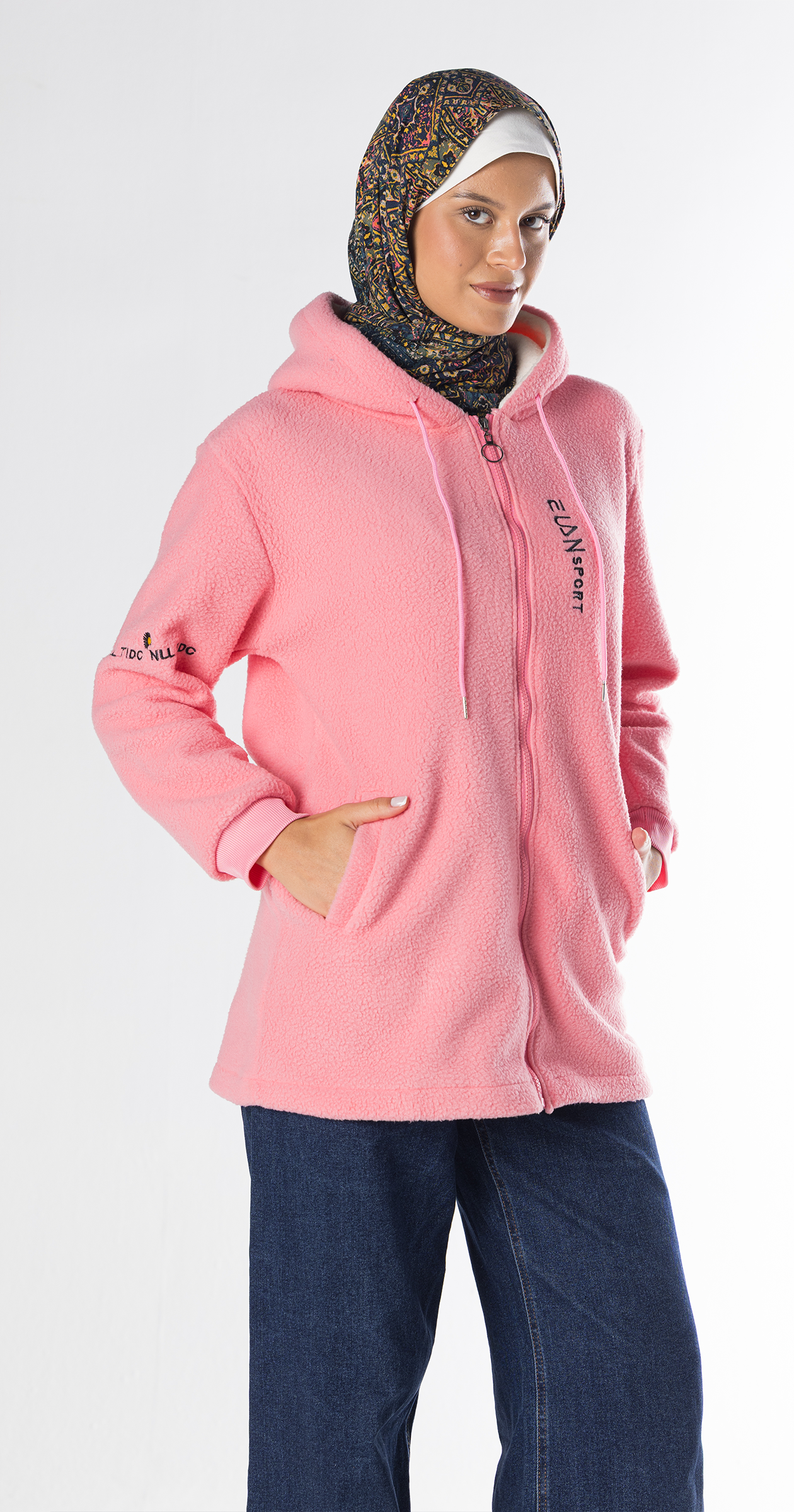 Zip-Up Sherpa Hoodie