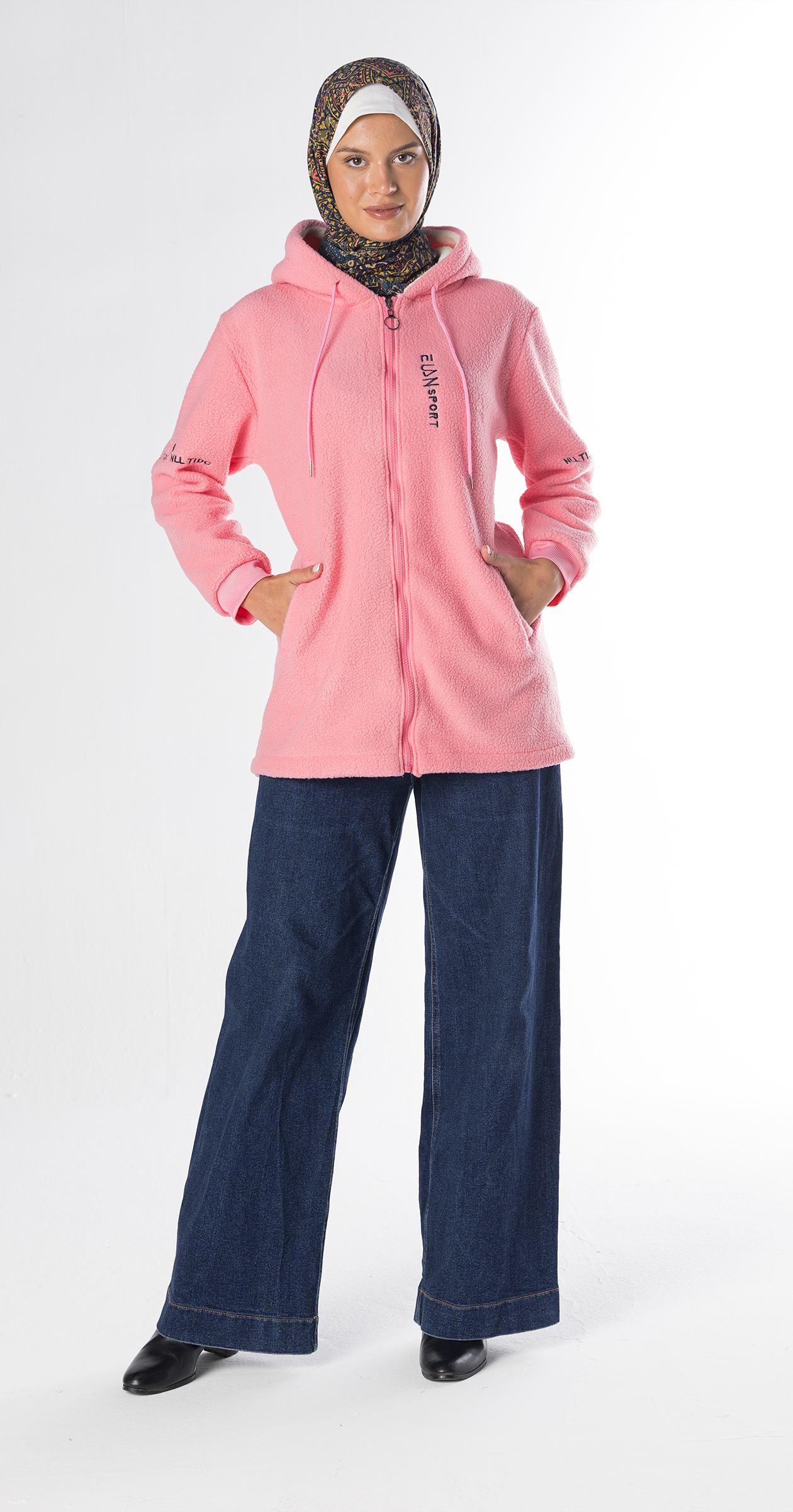 Zip-Up Sherpa Hoodie