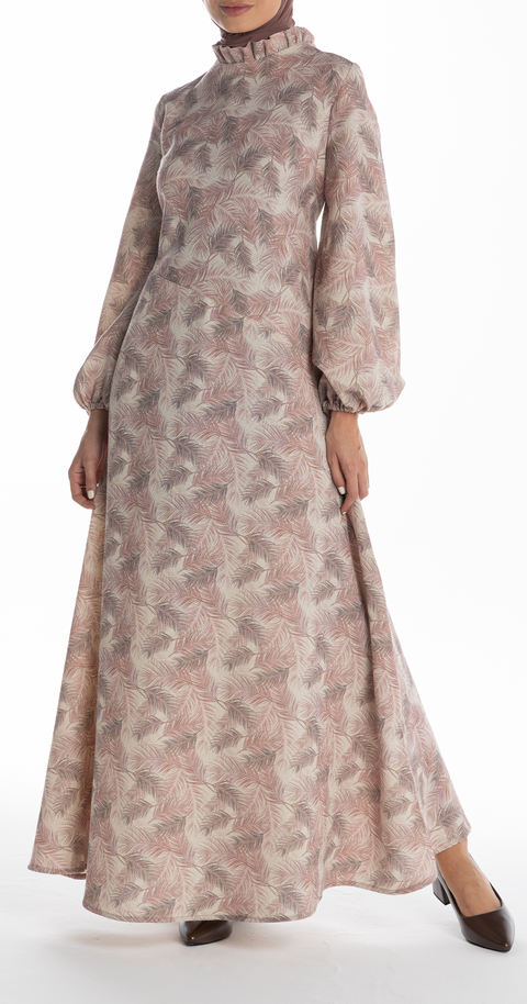 Ruqayya Dress [Pink Feathers]