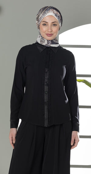 Crepe Black Blouse