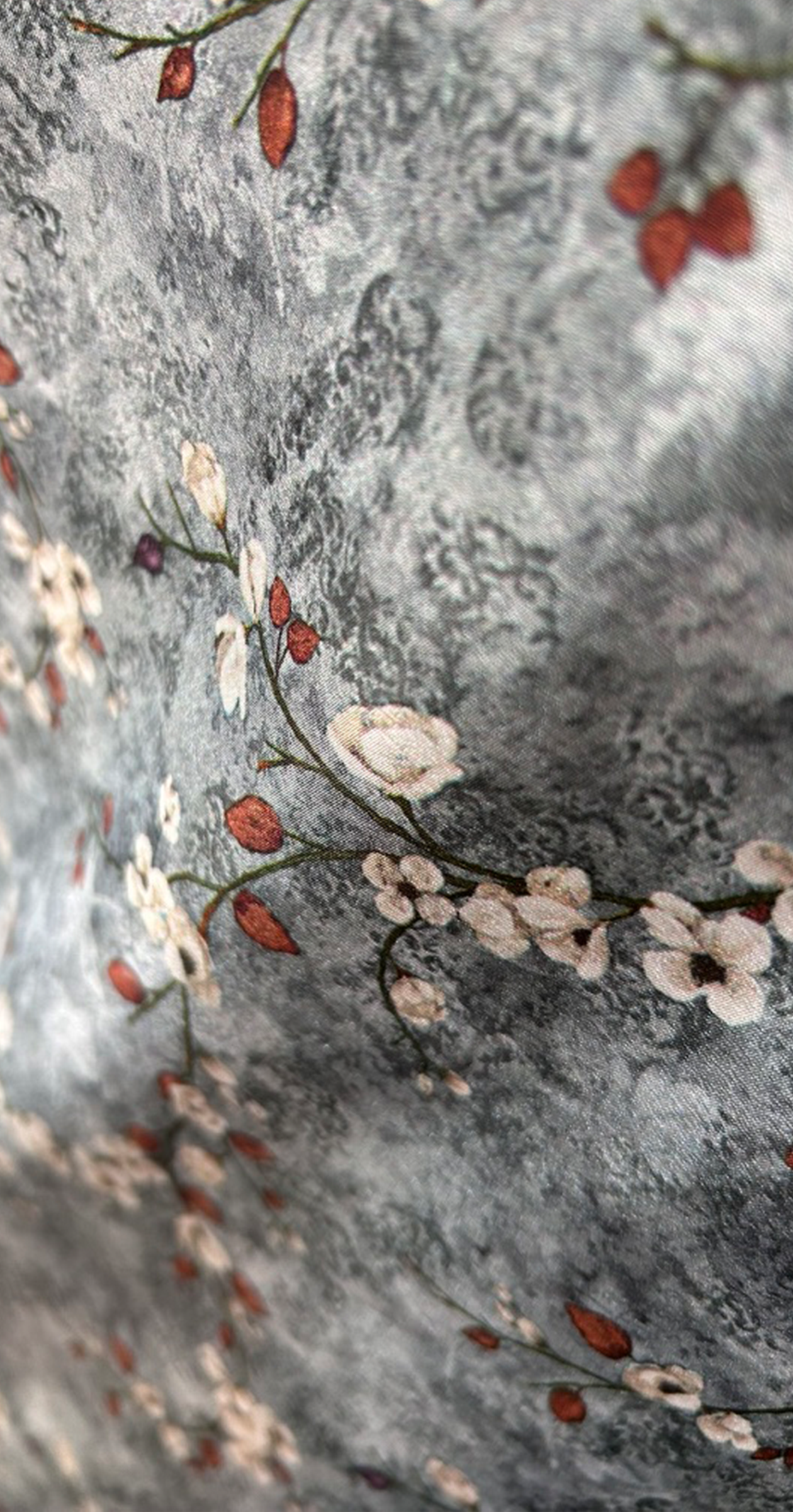 Grey Flare Skirt (Crepe Satin)