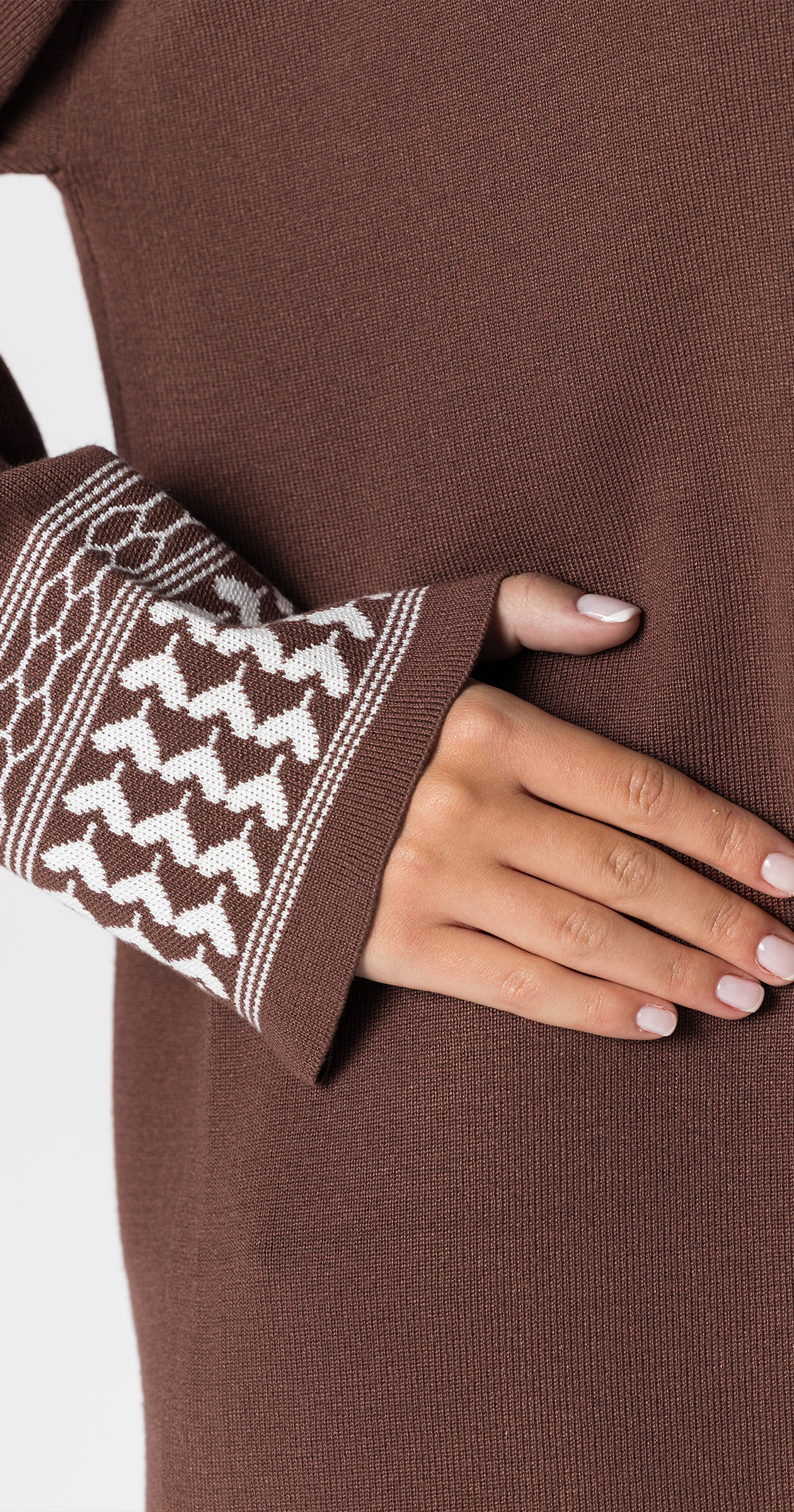 Brown Lazy Suit Long Cardigan + Wide-leg Pants/One Size
