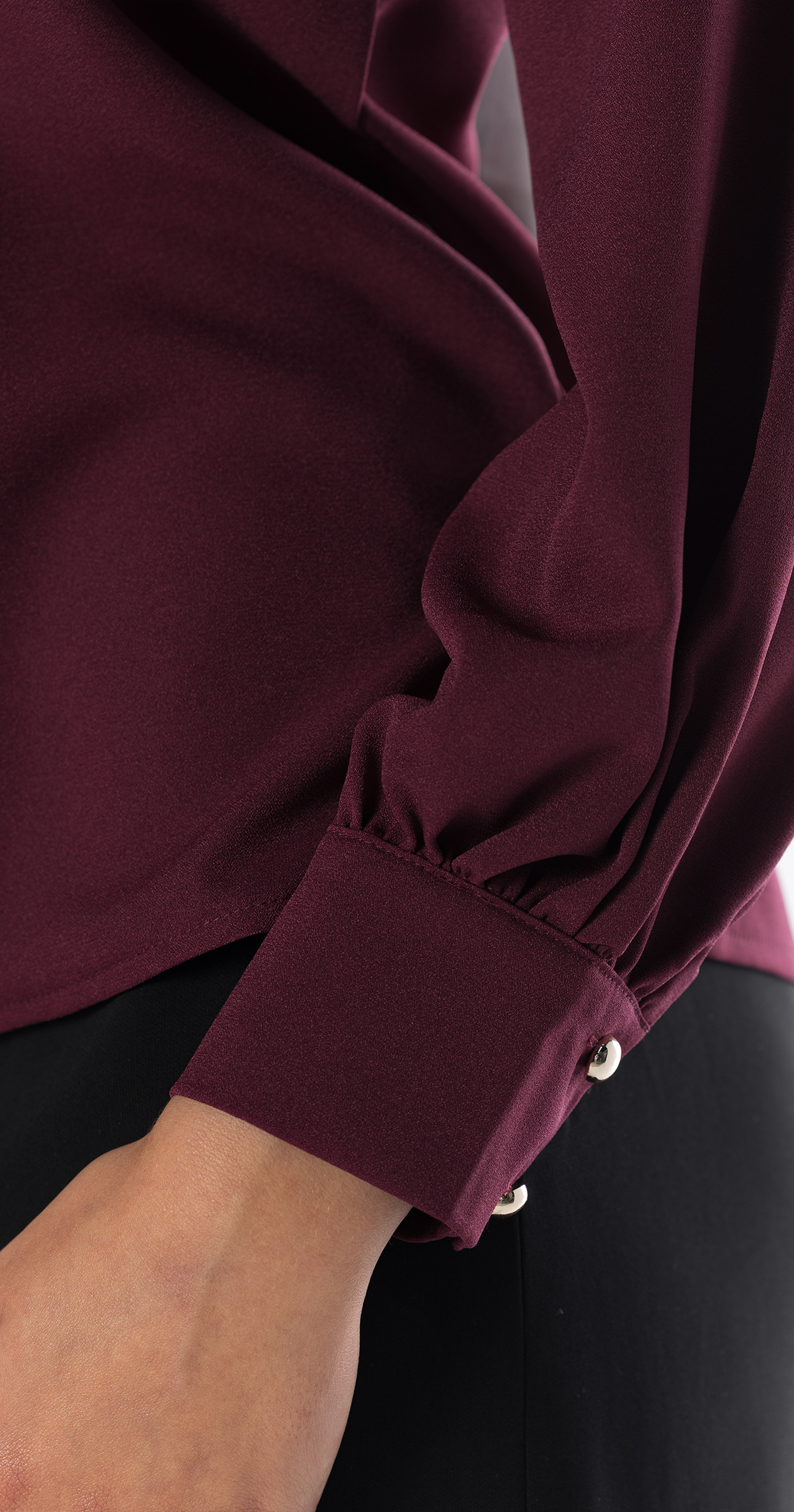 Noa Crepe Blouse/Red Wine