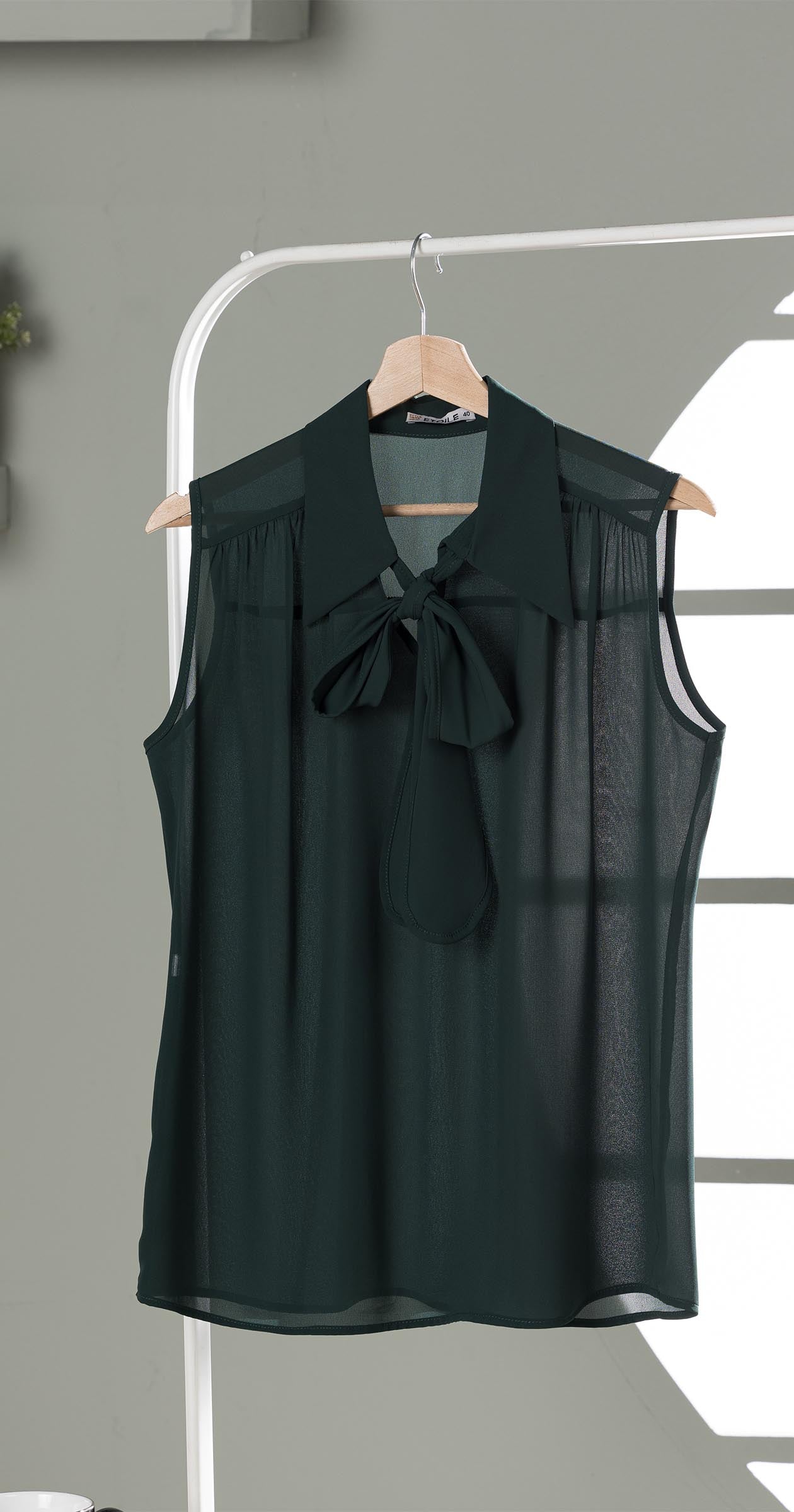 Sheer Elegance Bow-Tie Blouse