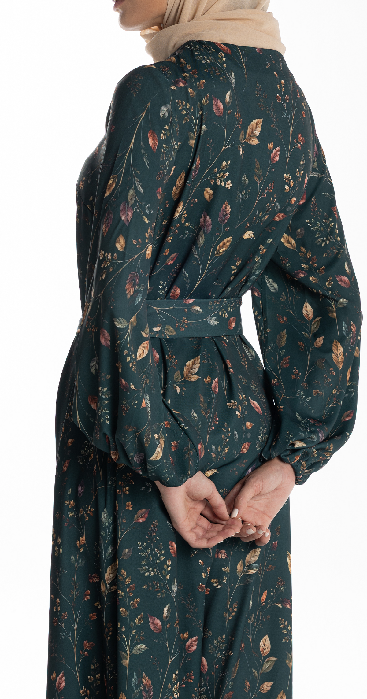 Talia Dress [Green Roses]