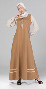 Camel Sleeveless Maxi Dress