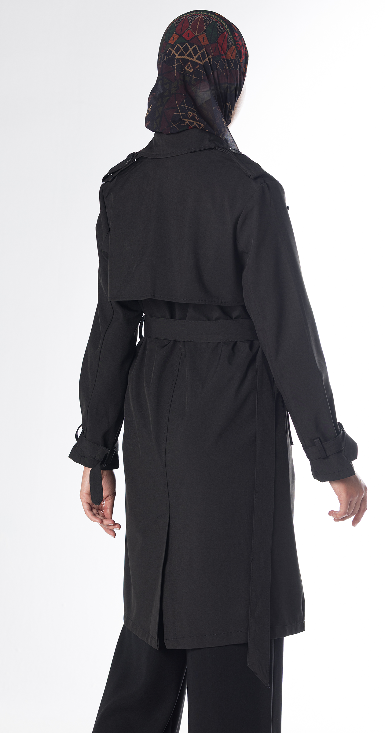 [Black Sahara Mist] British Vintage Trench Coat، Korean Version