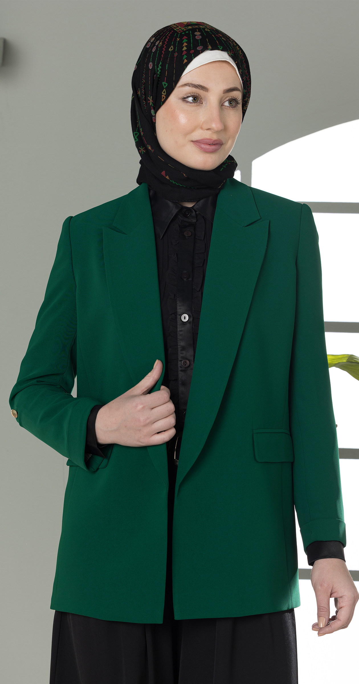 Emerald Green Structured Blazer