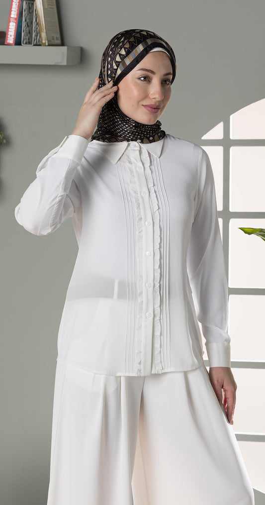 Crepe White Blouse