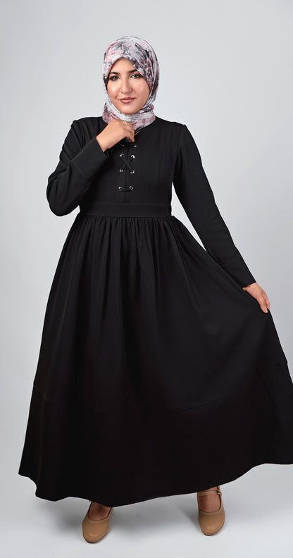 Sophia Modest Dress-Black