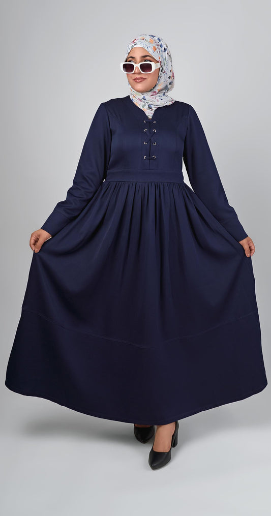 Sophia Modest Dress-Blue