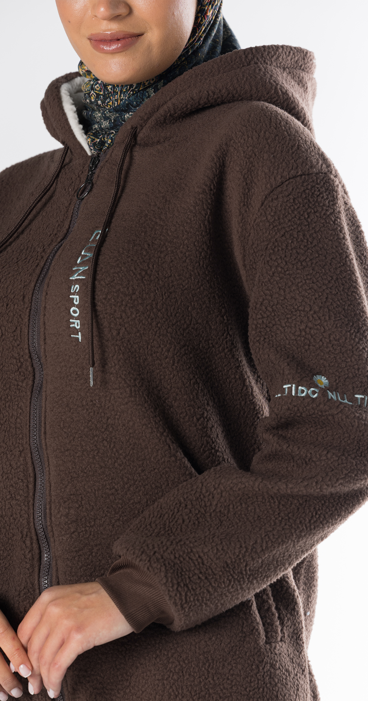 Zip-Up Sherpa Hoodie
