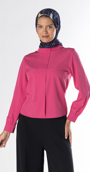 Noa Crepe Blouse/Fuchsia
