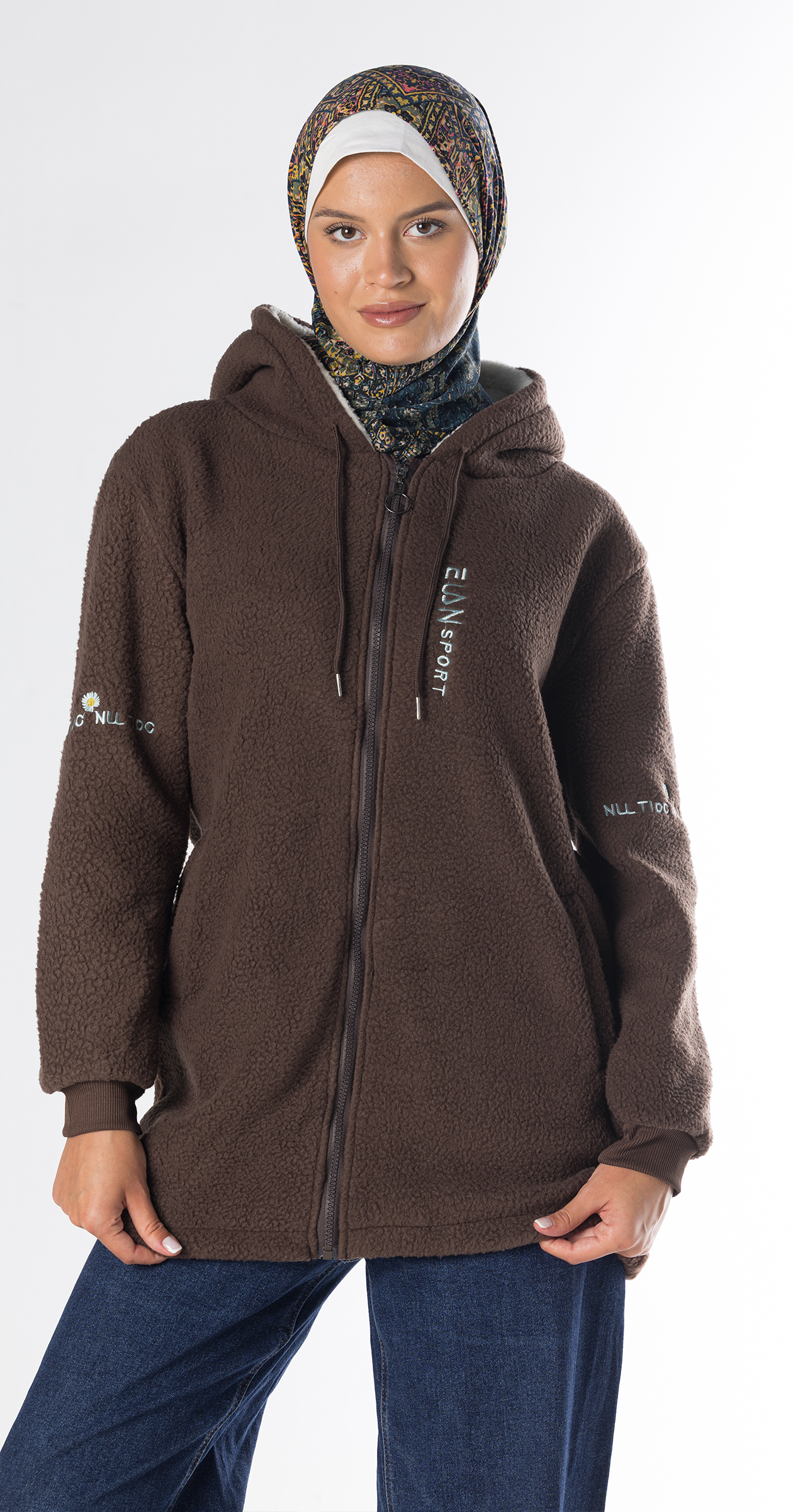 Zip-Up Sherpa Hoodie