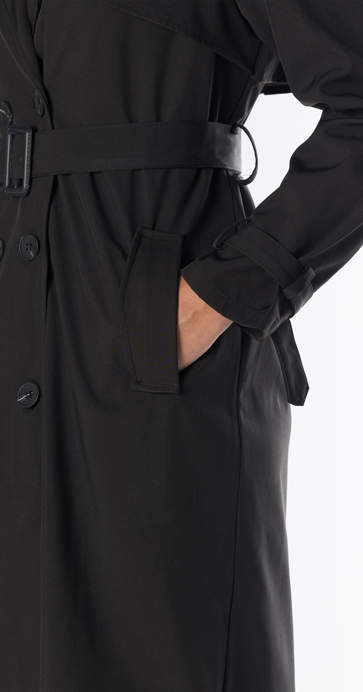 [Black Sahara Mist] British Vintage Trench Coat، Korean Version