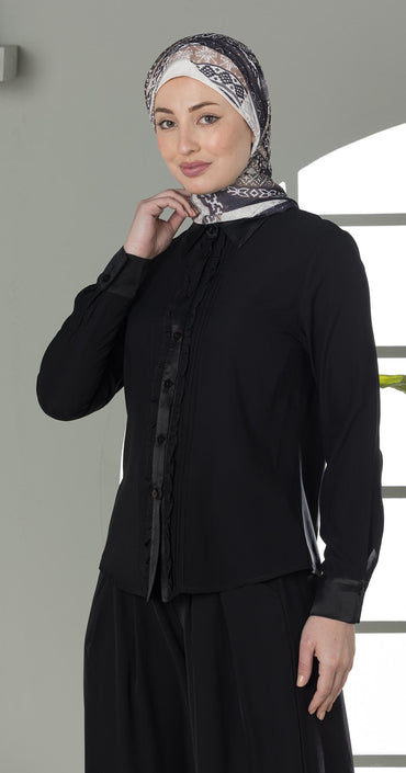 Crepe Black Blouse