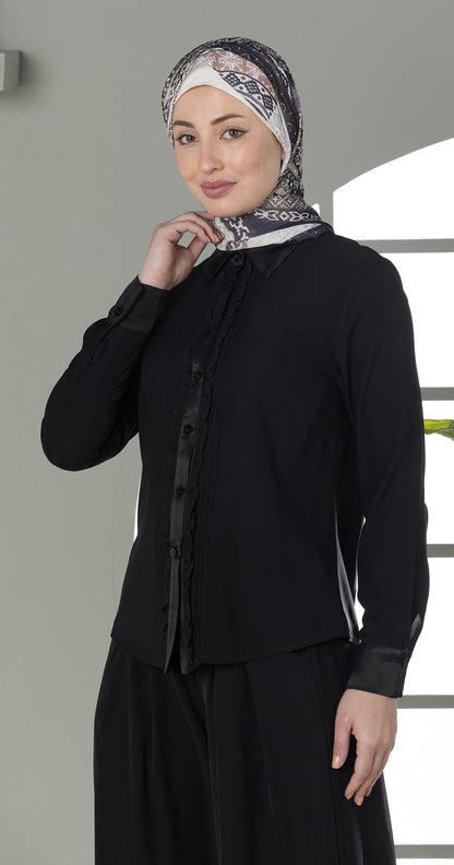 Crepe Black Blouse