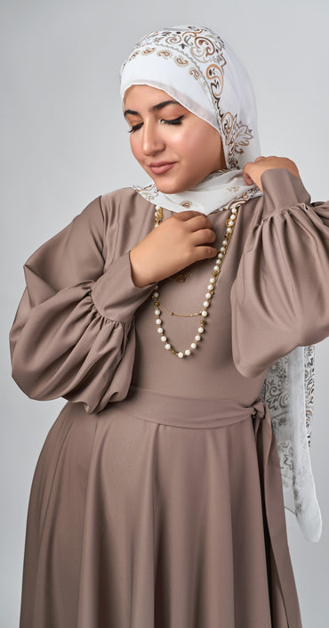 Amara Bloom Flare Dress -Café
