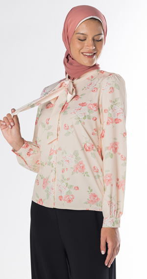 Noa Crepe Blouse/Flowery