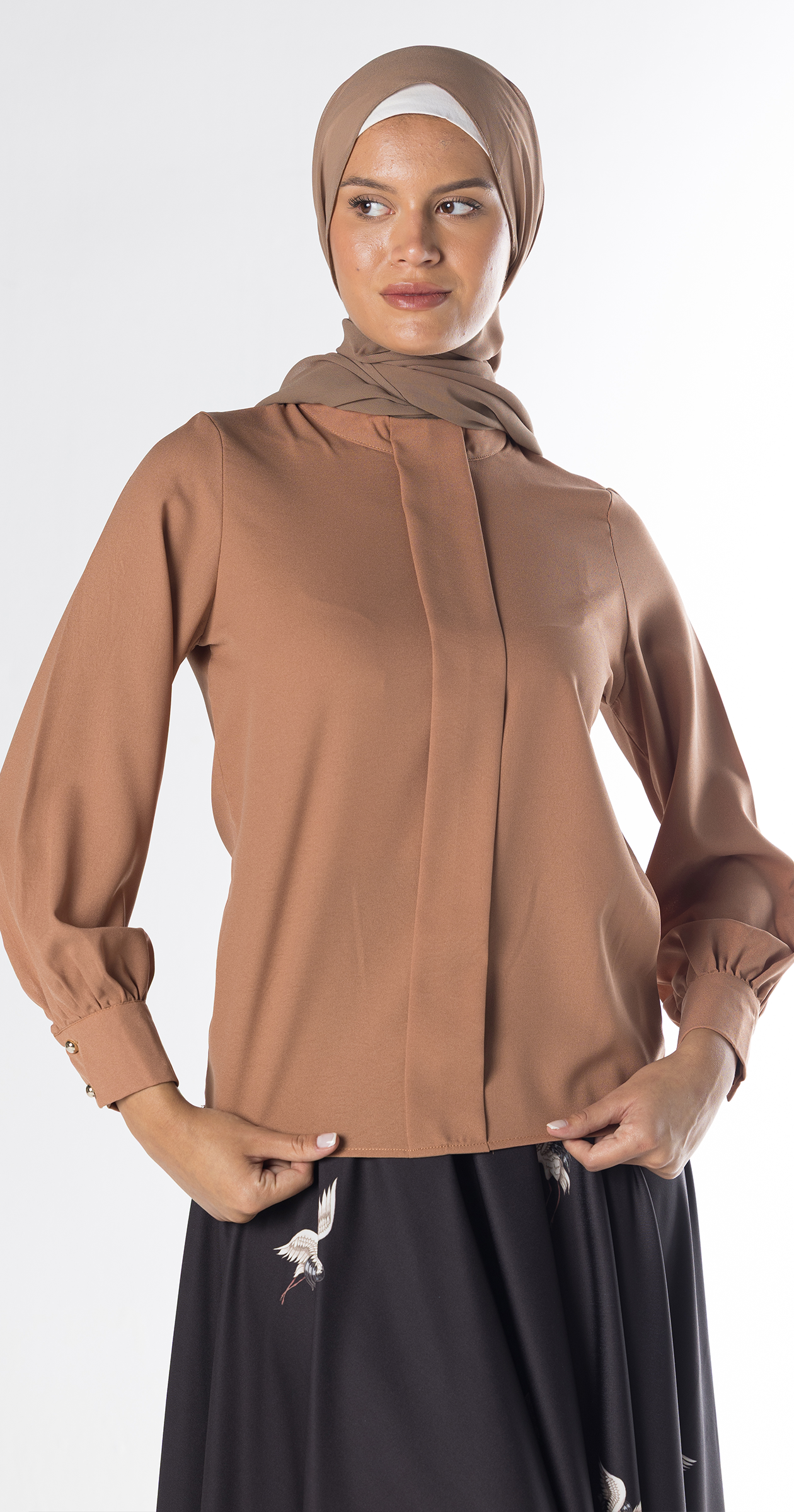 Noa Crepe Blouse/Camel