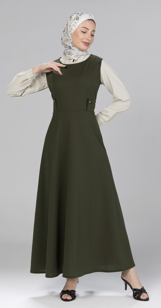 Sleeveless Flare Dress with Waist Band (Pre-order/10-15 Days to be ready)