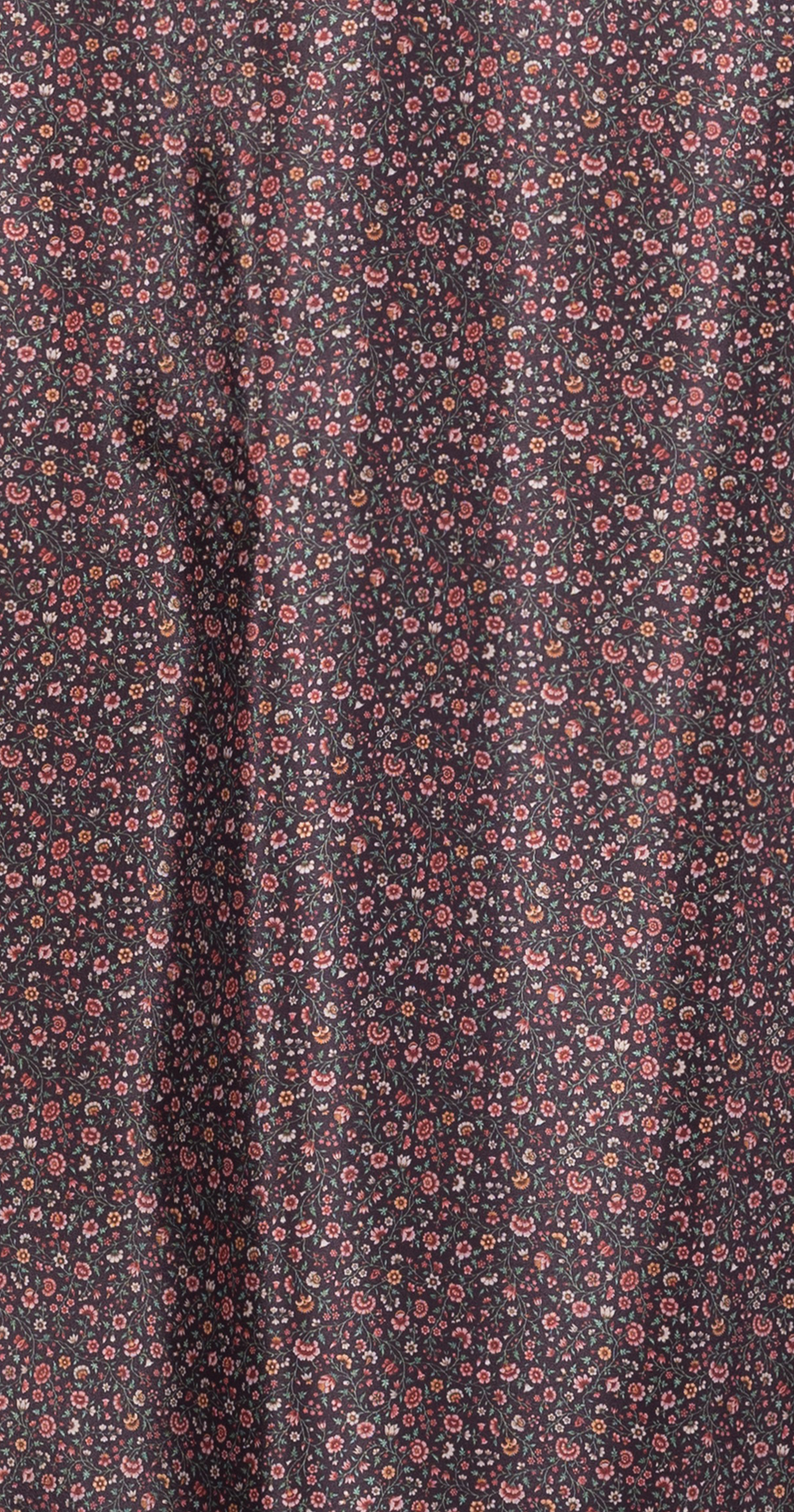 Rose flowers Flare Skirt (Crepe Satin)